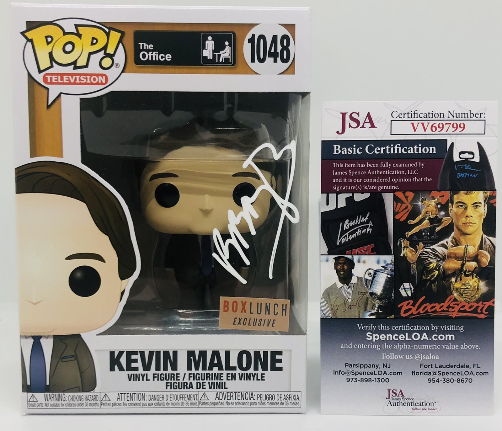 BRIAN BAUMGARTNER SIGNED KEVIN MALONE POP FUNKO FIGURE THE OFFICE TV SHOW JSA