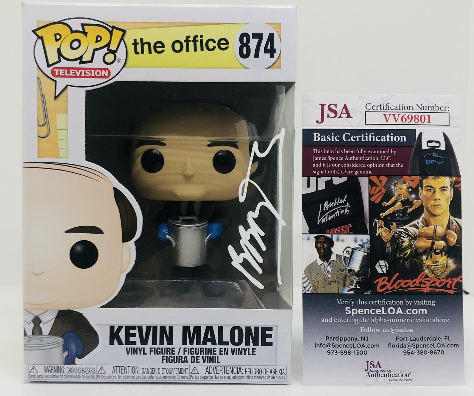 BRIAN BAUMGARTNER SIGNED KEVIN MALONE POP FUNKO FIGURE THE OFFICE TV SHOW JSA