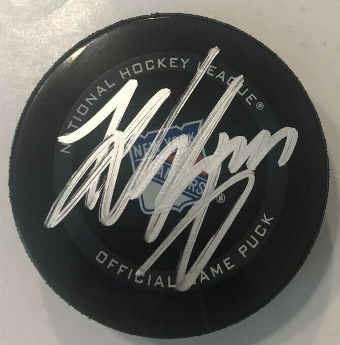KAAPO KAKKO SIGNED NEW YORK RANGERS OFFICIAL GAME HOCKEY PUCK W/ CASE COA