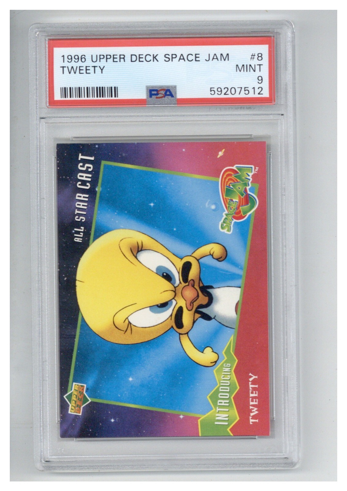 1996 Upper Deck Space Jam 8 Tweety PSA 9