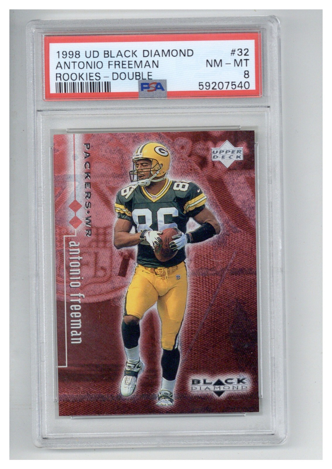 1998 Upper Deck Black Diamond Rookies 32 Antonio Freeman Double PSA 8