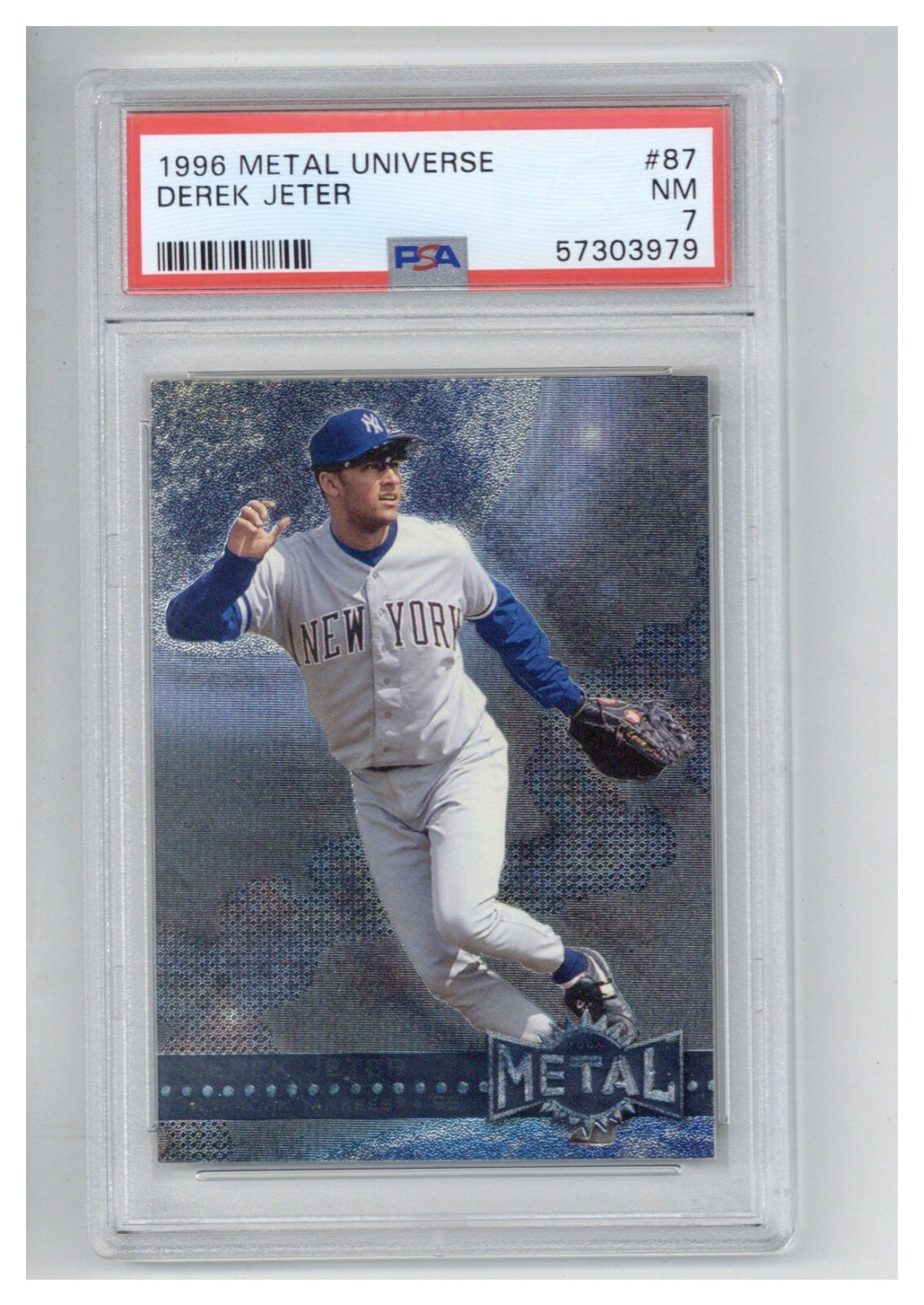 1996 Metal Universe 87 Derek Jeter PSA 7