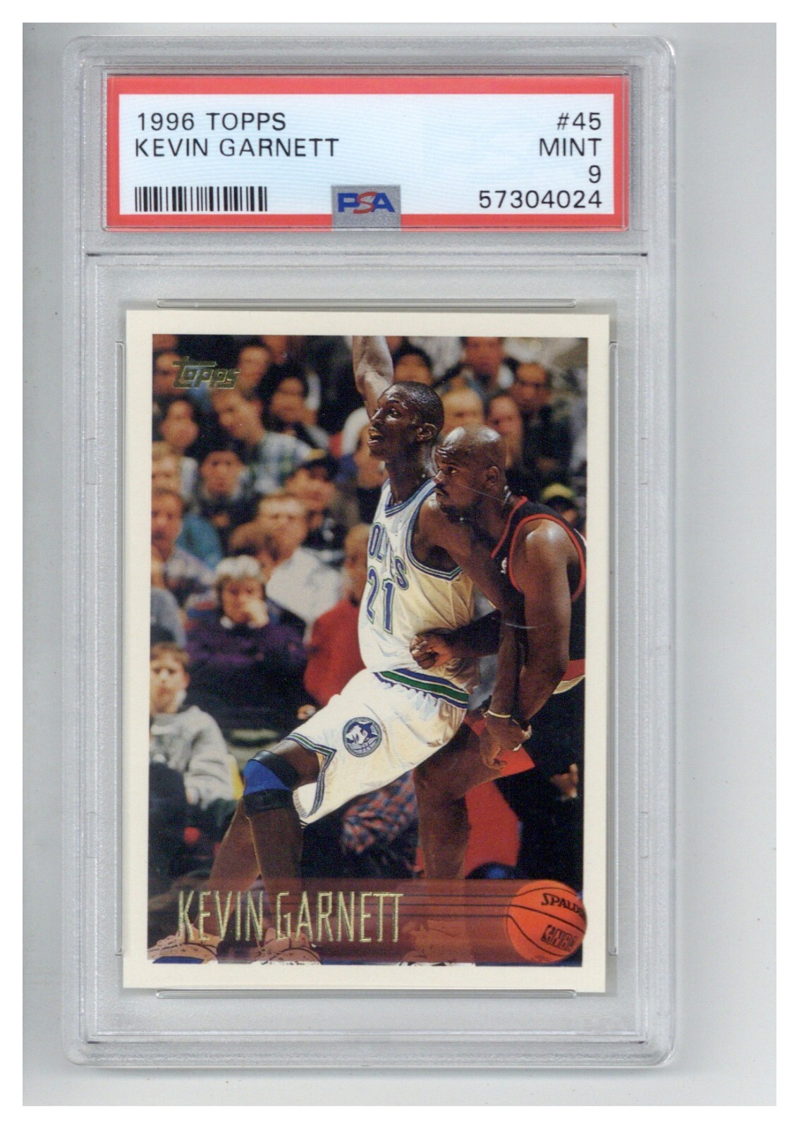 1996 Topps 45 Kevin Garnett PSA 9