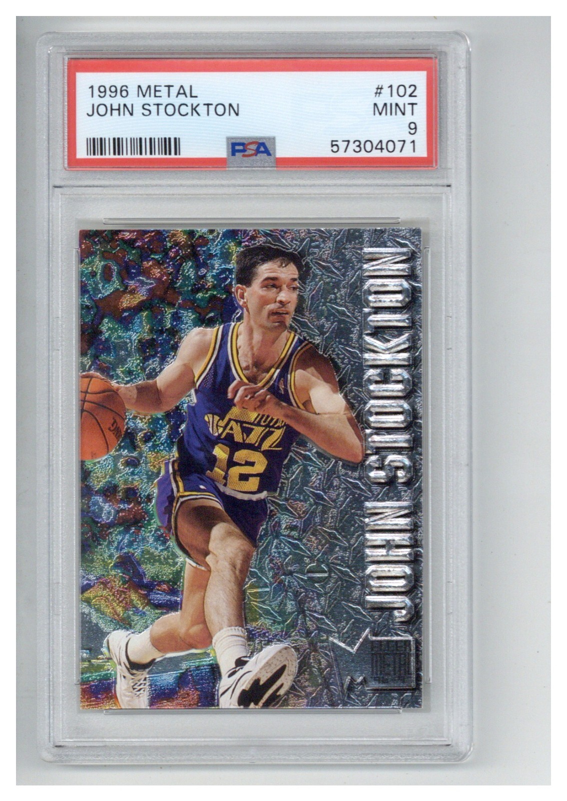 1996 Metal 102 John Stockton PSA 9