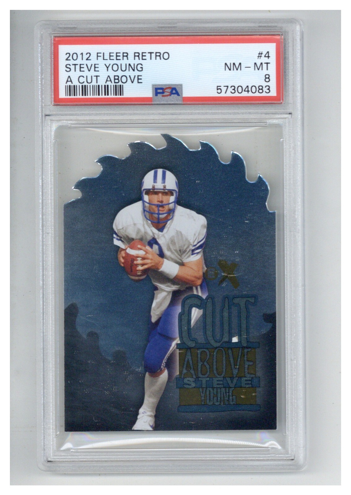 2012 Fleer Retro A Cut Above 4 Steve Young PSA 8