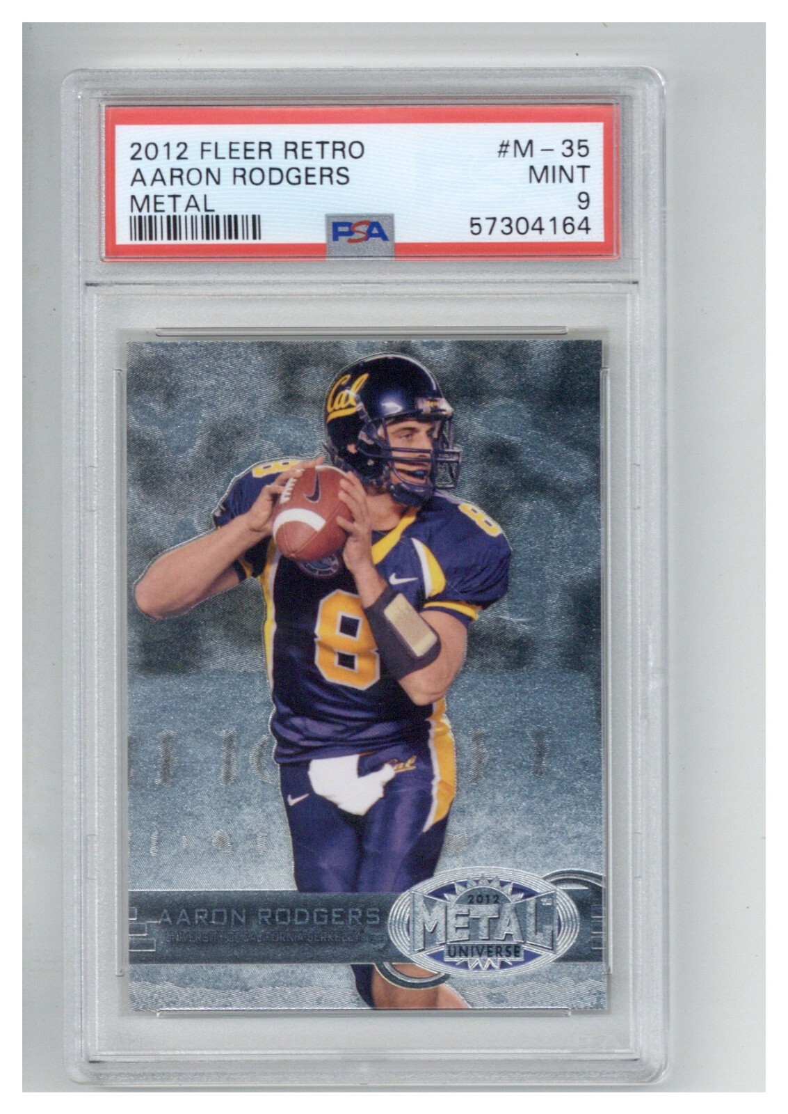 2012 Fleer Retro Metal M-35 Aaron Rodgers PSA 9