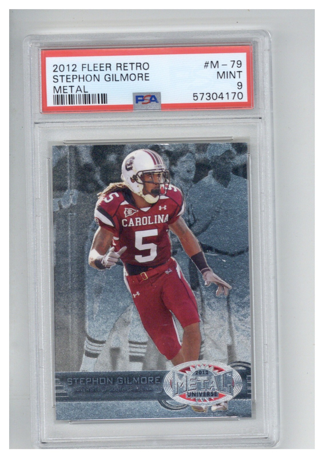 2012 Fleer Retro Metal M-79 Stephon Gilmore PSA 9