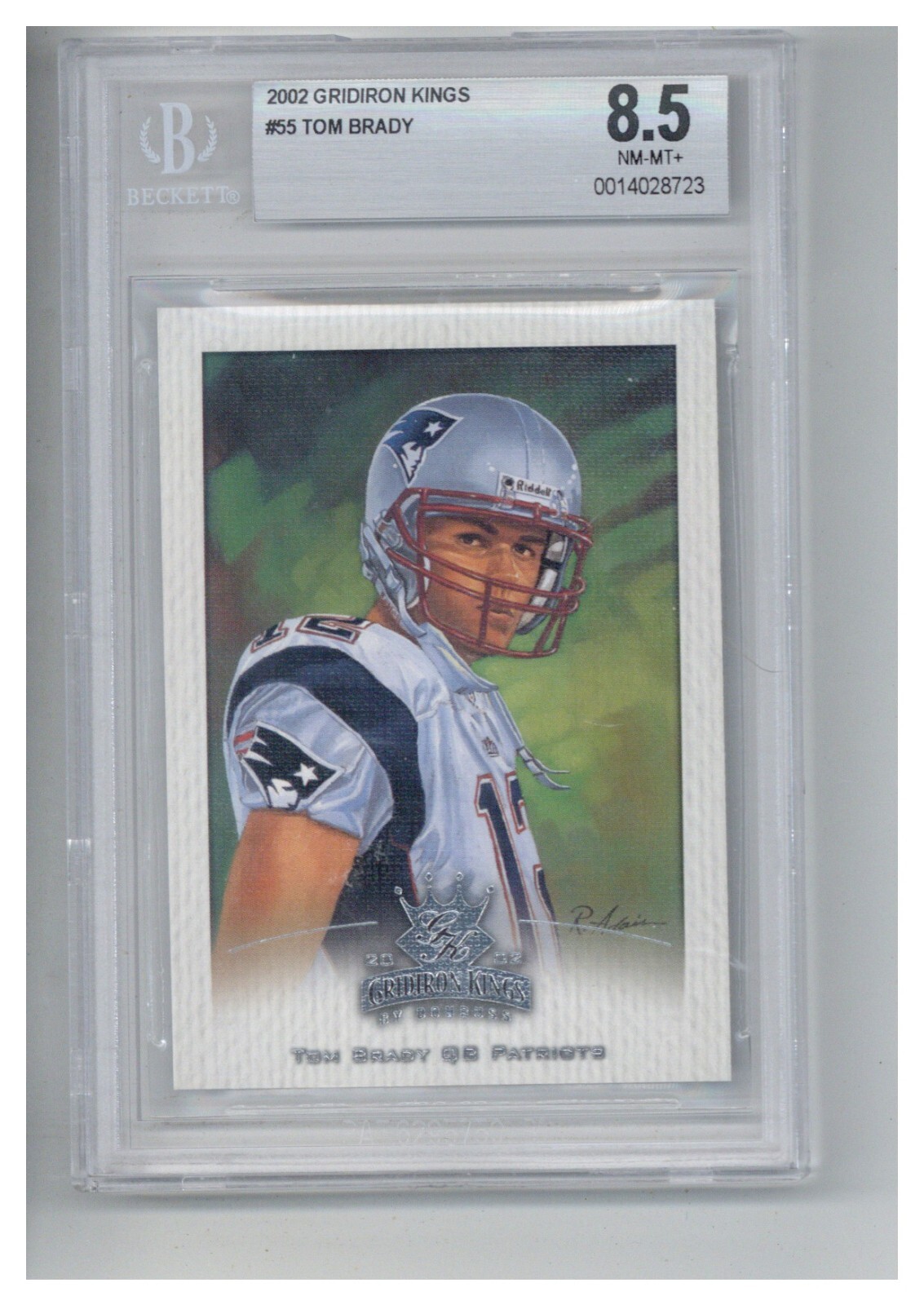2002 Gridiron Kings Tom Brady 55 BGS 8.5
