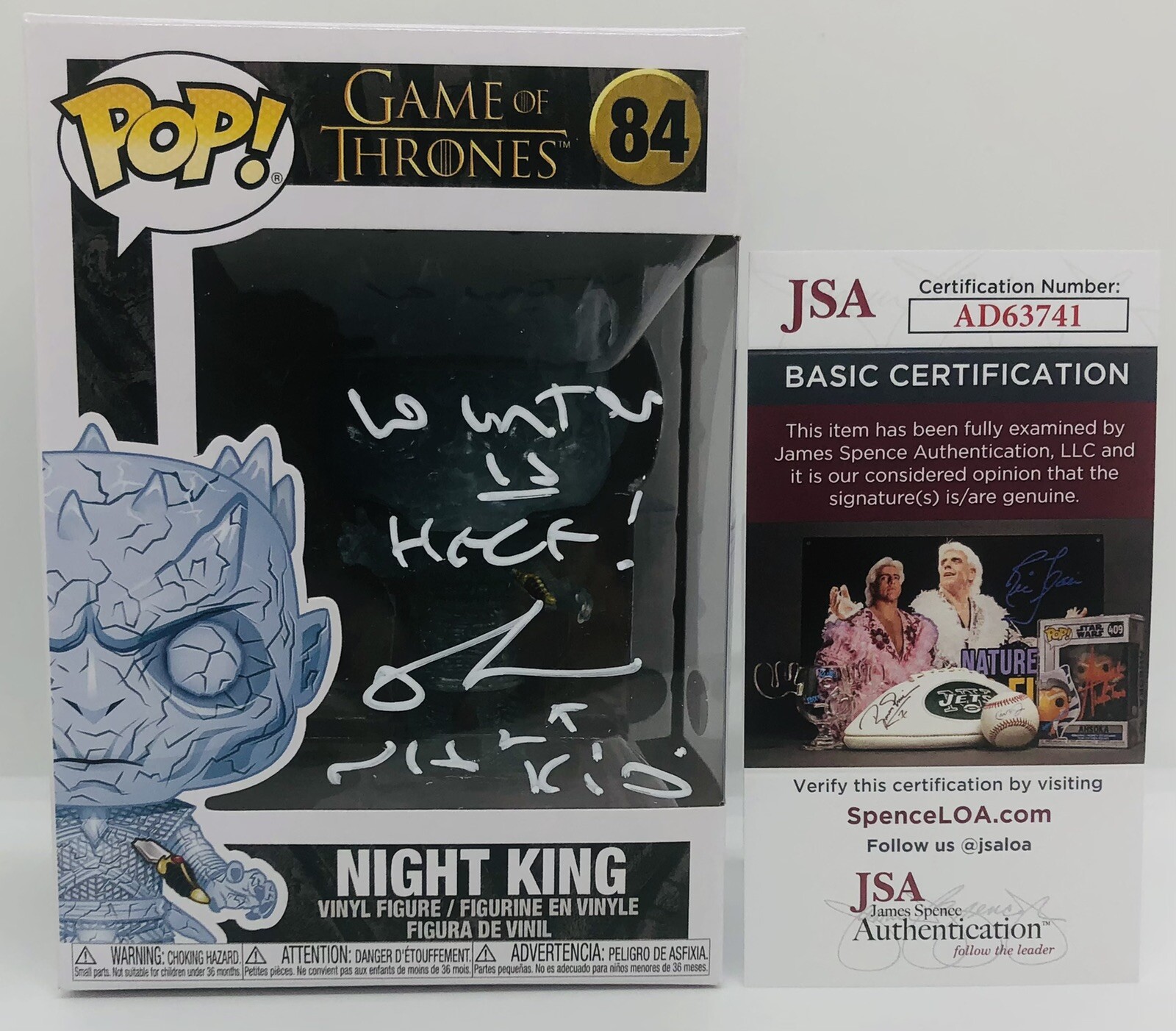 RICHARD BRAKE SIGNED NIGHT KING POP FUNKO FIGURE GAME OF THRONES JSA COA
