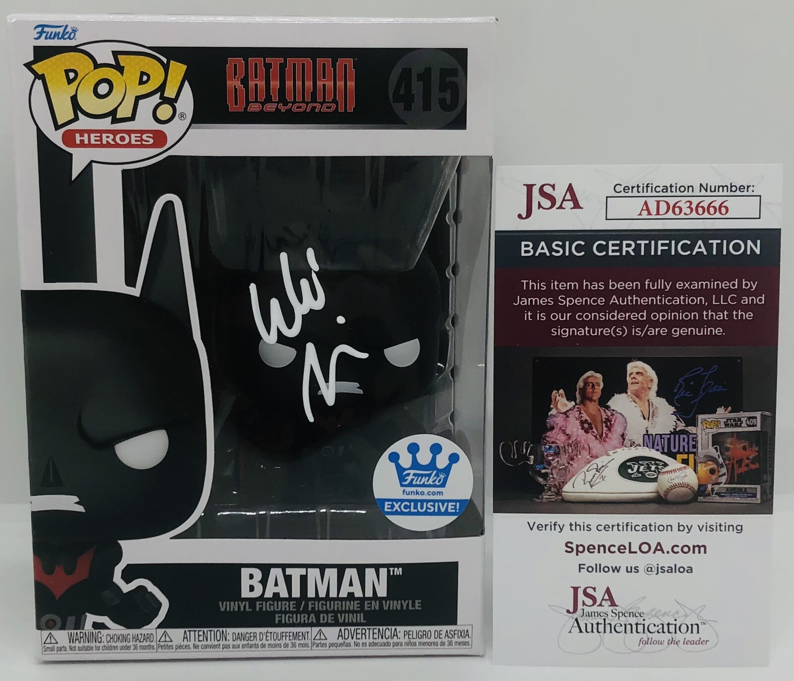 WILL FRIEDLE SIGNED BATMAN BEYOND POP FUNKO FIGURE TERRY MCGINNIS JSA COA COLLECTIBLE MEMORABILIA