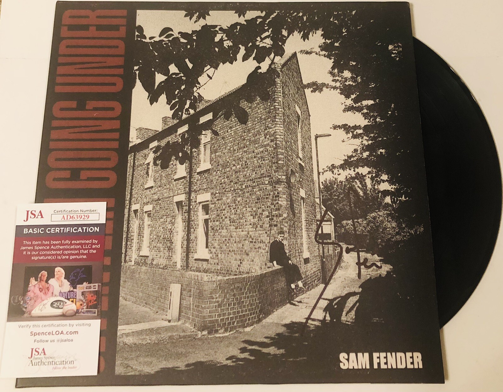 SAM FENDER SIGNED SEVENTEEN GOING UNDER LP VINYL RECORD ALBUM PROOF JSA COA