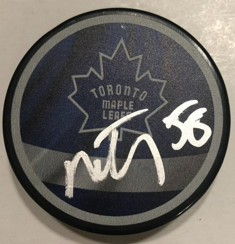 MICHAEL BUNTING SIGNED TORONTO MAPLE LEAFS HOCKEY PUCK W/ CASE COA