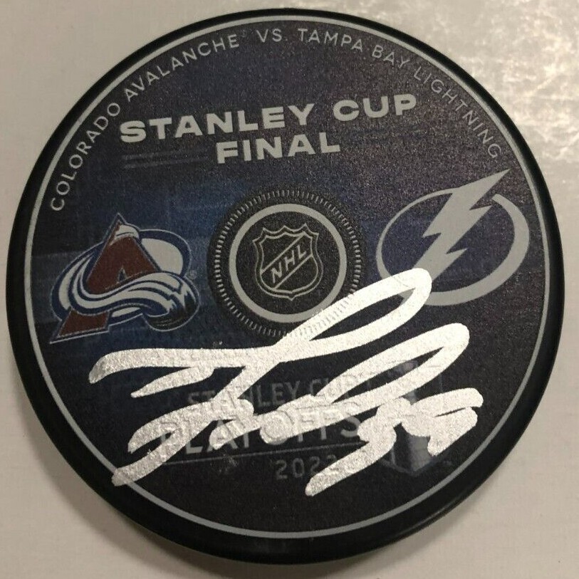 PAVEL FRANCOUZ SIGNED COLORADO AVALANCHE 2022 STANLEY CUP HOCKEY PUCK W CASE COA