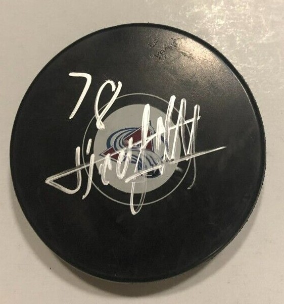 NICO STURM SIGNED COLORADO AVALANCHE HOCKEY PUCK W CASE COA
