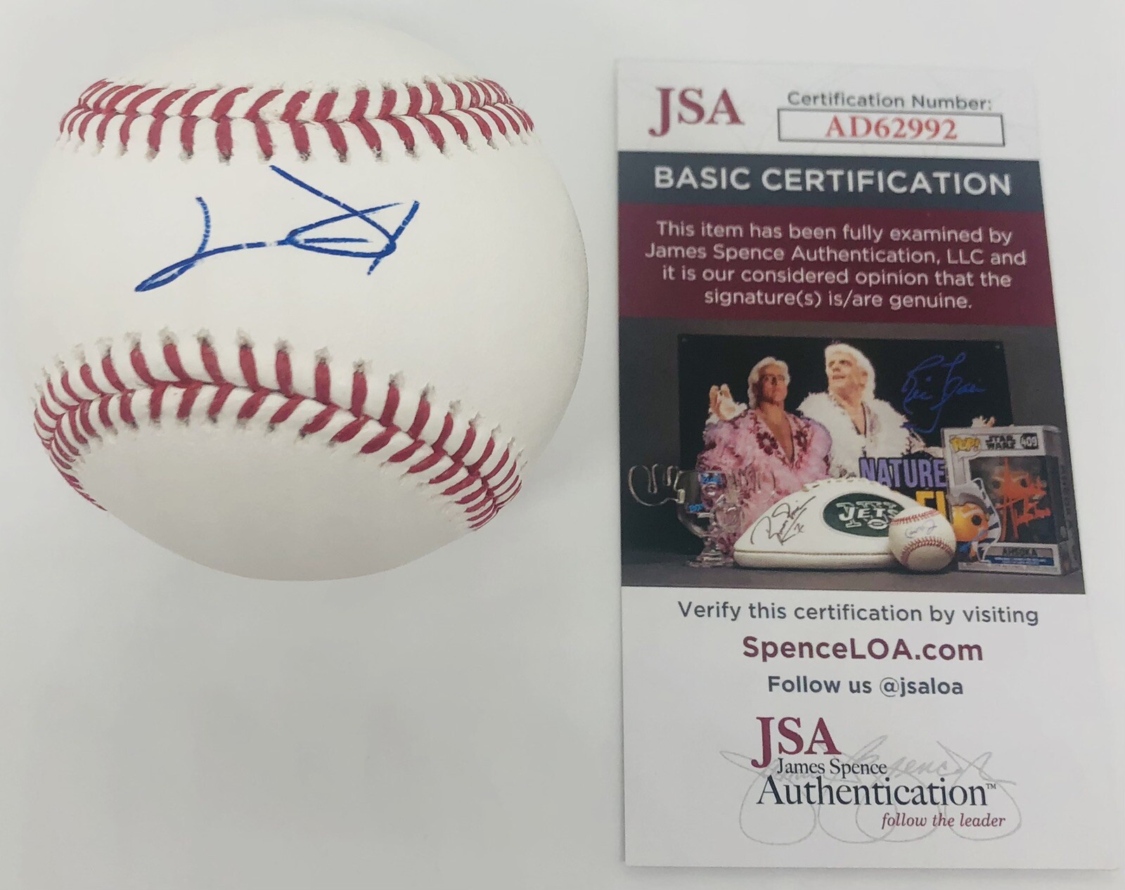 JACKSON HOLLIDAY SIGNED RAWLINGS MLB BASEBALL BALTIMORE ORIOLES JSA COA