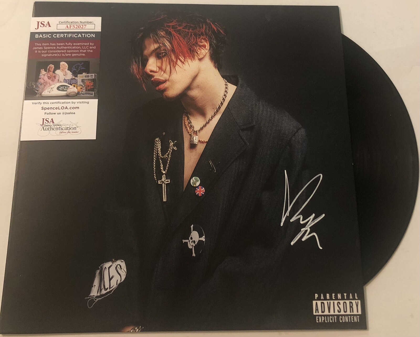 YUNGBLUD SIGNED SELF-TITLED VINYL LP RECORD ALBUM THE FUNERAL PROOF JSA COA