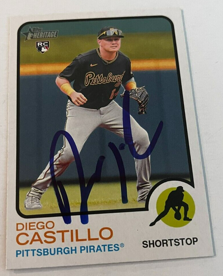 DIEGO CASTILLO SIGNED 2022 TOPPS HERITAGE BASEBALL CARD AUTO