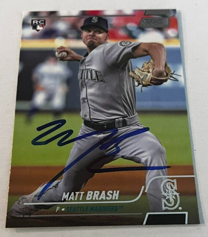 MATT BRASH SIGNED 2022 TOPPS STADIUM CLUB BASEBALL CARD AUTO