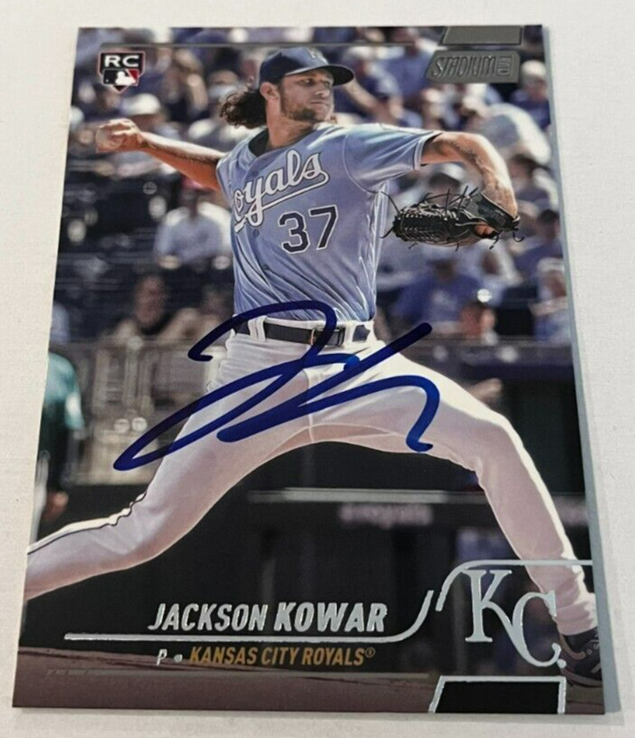 JACKSON KOWAR SIGNED 2022 TOPPS STADIUM CLUB BASEBALL CARD AUTO