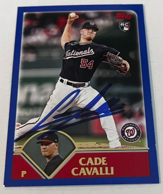 CADE CAVALLI SIGNED 2023 TOPPS ARCHIVES BASEBALL CARD AUTO