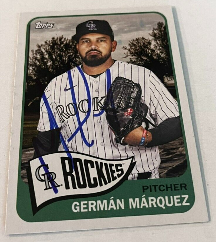 GERMAN MARQUEZ SIGNED 2023 TOPPS ARCHIVES BASEBALL CARD AUTO