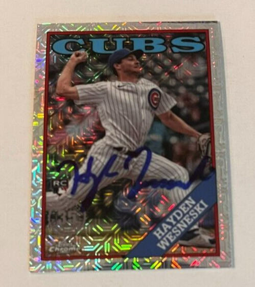 HAYDEN WESNESKI SIGNED 2023 TOPPS CHROME BASEBALL CARD AUTO