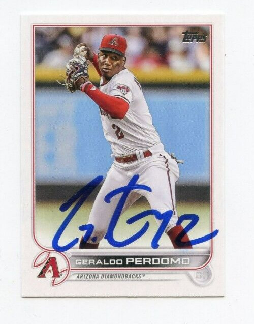 GERALDO PERDOMO SIGNED 2022 TOPPS BASEBALL CARD AUTO