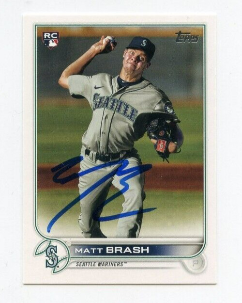 MATT BRASH SIGNED 2022 TOPPS BASEBALL CARD AUTO