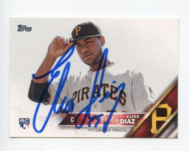 ELIAS DIAZ SIGNED 2016 TOPPS BASEBALL CARD AUTO