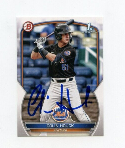 COLIN HOUCK SIGNED 2023 BOWMAN DRAFT BASEBALL CARD AUTO