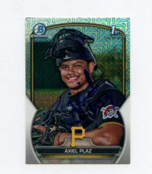 AXIEL PLAZ SIGNED 2023 BOWMAN CHROME MOJO CARD AUTO