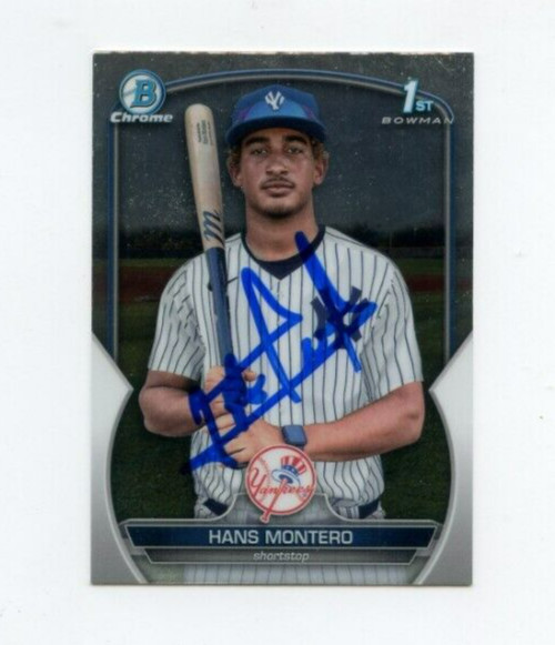 HANS MONTERO SIGNED 2023 BOWMAN CHROME CARD AUTO