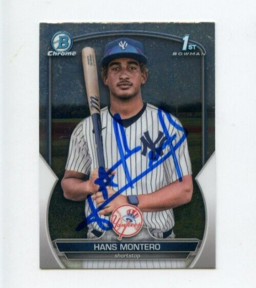 HANS MONTERO SIGNED 2023 BOWMAN CHROME CARD AUTO