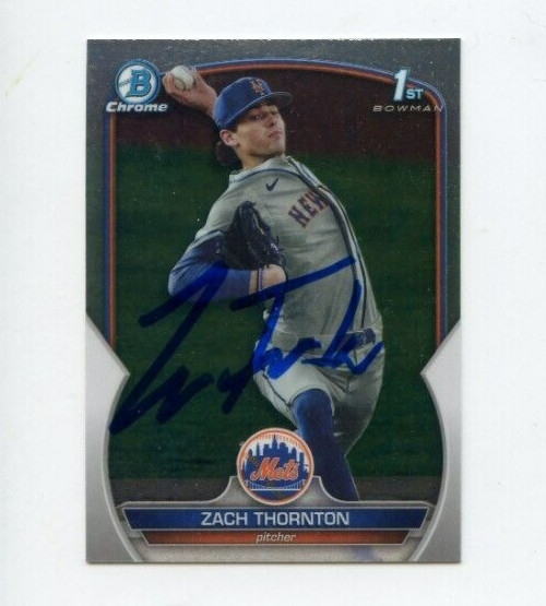 ZACH THORNTON SIGNED 2023 BOWMAN CHROME DRAFT CARD AUTO