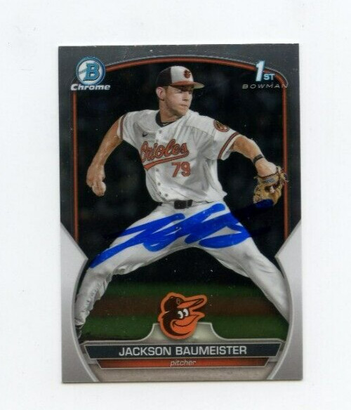 JACKSON BAUMEISTER SIGNED 2023 BOWMAN CHROME DRAFT CARD AUTO