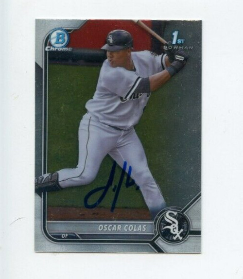OSCAR COLAS SIGNED 2022 BOWMAN CHROME CARD AUTO