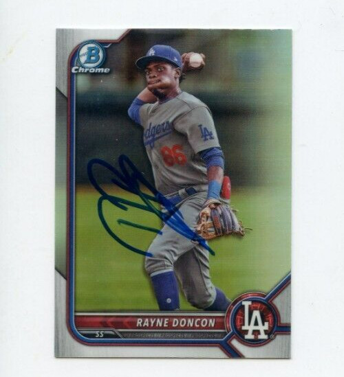 RAYNE DONCON SIGNED 2022 BOWMAN CHROME DRAFT REFRACTOR CARD AUTO