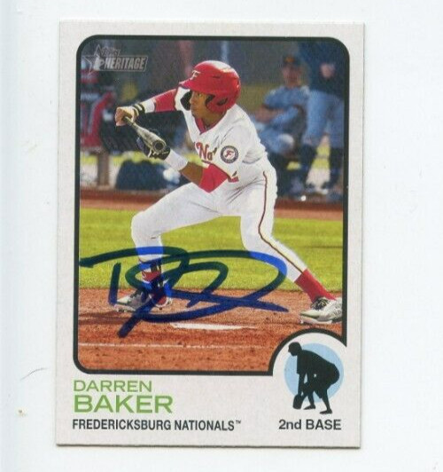 DARREN BAKER SIGNED 2022 TOPPS HERITAGE MINOR LEAGUE BASEBALL CARD AUTO
