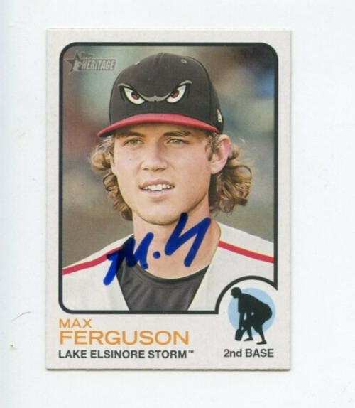 MAX FERGUSON SIGNED 2022 TOPPS HERITAGE MINOR LEAGUE BASEBALL CARD AUTO