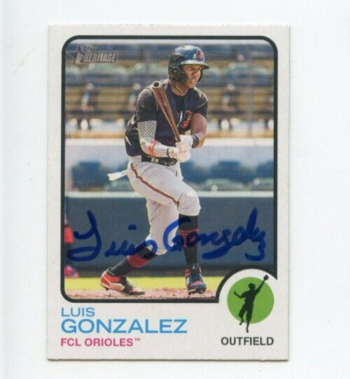 LUIS GONZALEZ SIGNED 2022 TOPPS HERITAGE MINOR LEAGUE BASEBALL CARD AUTO