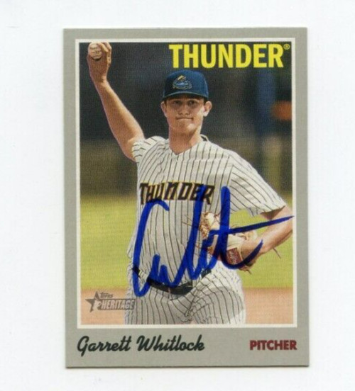 GARRETT WHITLOCK SIGNED 2019 TOPPS HERITAGE MINOR LEAGUE BASEBALL CARD AUTO