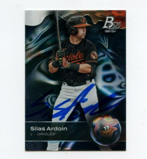 SILAS ARDOIN SIGNED 2023 BOWMAN PLATINUM BASEBALL CARD AUTO