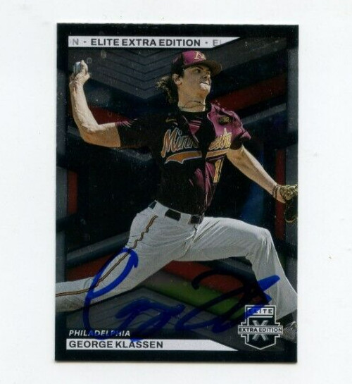 GEORGE KLASSEN SIGNED 2023 PANINI ELITE EXTRA EDITION BASEBALL CARD AUTO