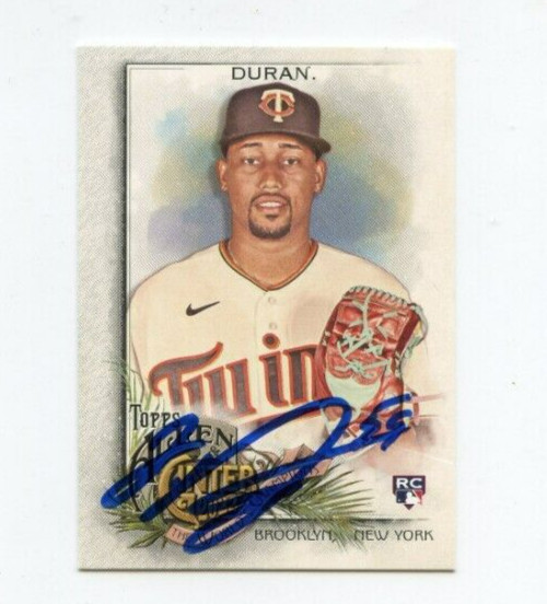 JHOAN DURAN SIGNED 2022 TOPPS ALLEN & GINTER BASEBALL CARD AUTO