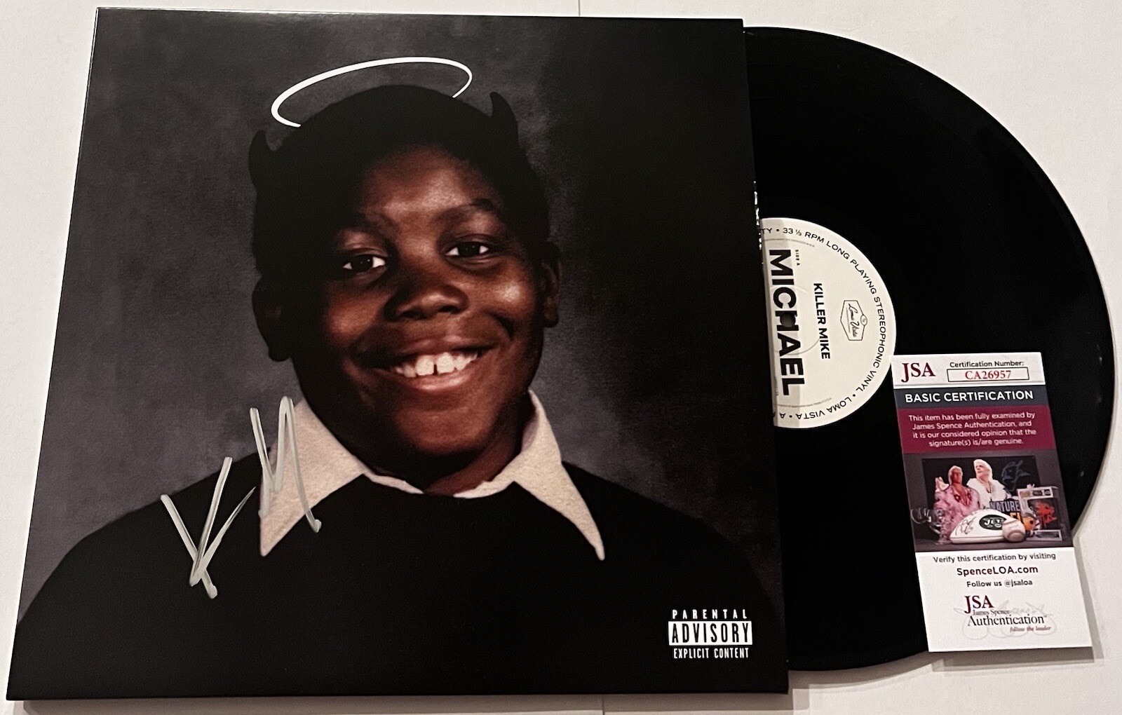 KILLER MIKE SIGNED MICHAEL LP VINYL RECORD ALBUM RUN THE JEWELS JSA COA