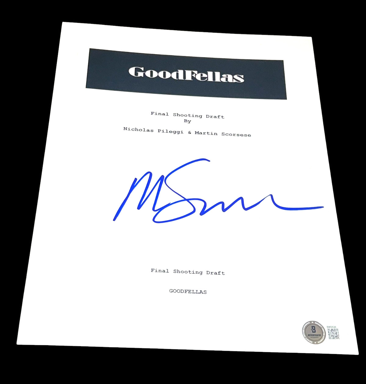 MARTIN SCORSESE SIGNED AUTOGRAPH MOVIE SCRIPT GOODFELLAS BECKETT BAS COA AUTO X7