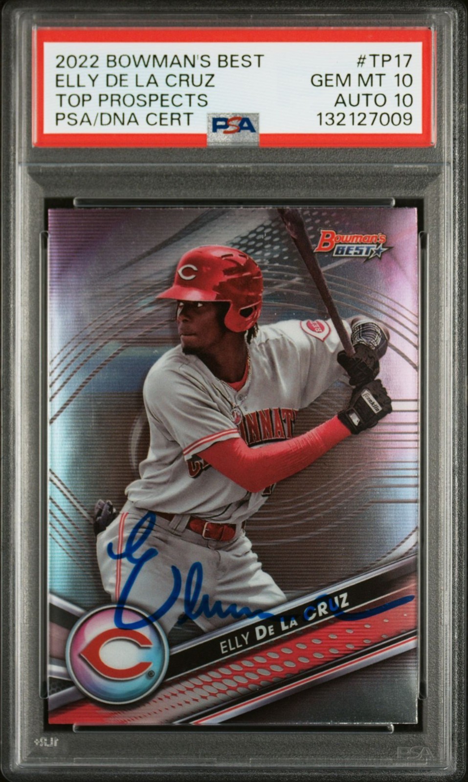 Elly De La Cruz Signed 2022 Bowman's Best Top Prospects #TP-17 Rookie PSA 10