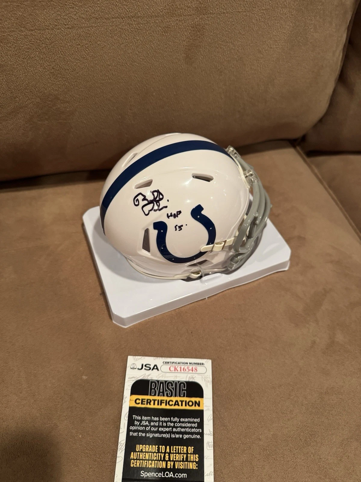 Bill Polian Signed Autographed Mini Helmet JSA Indianapolis Colts HoF 15