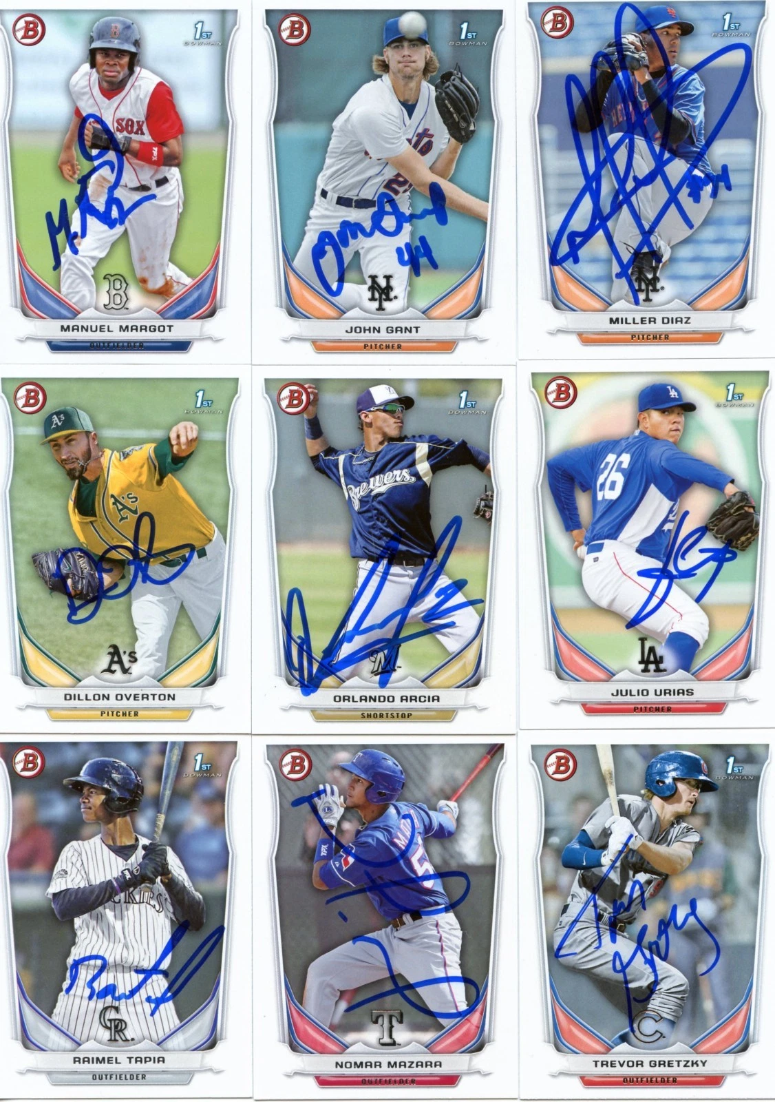 ORLANDO ARCIA SIGNED 2014 BOWMAN PROSPECT ROOKIE CARD AUTO