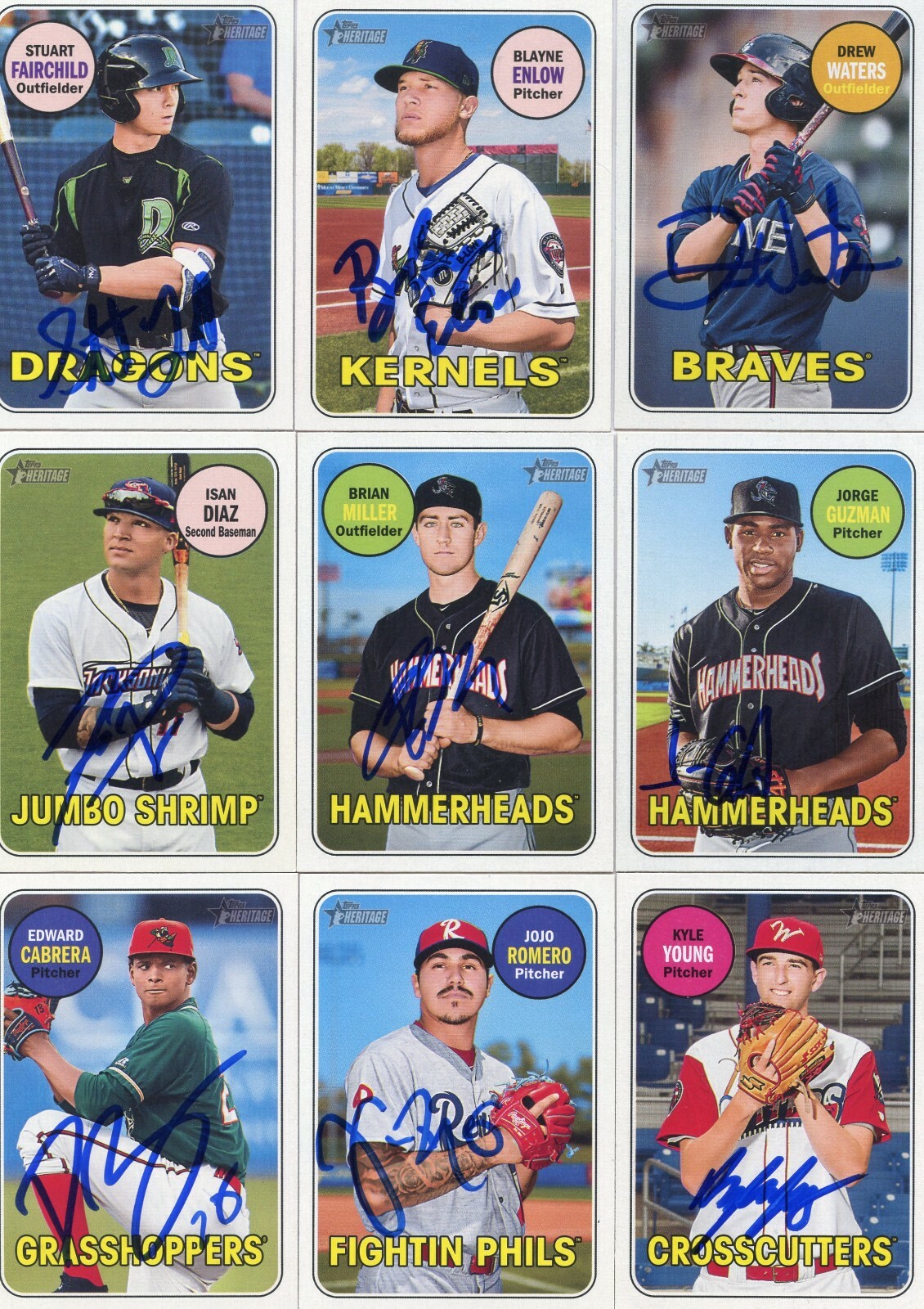 JOJO ROMERO SIGNED 2018 TOPPS HERITAGE MINORS ROOKIE CARD AUTO